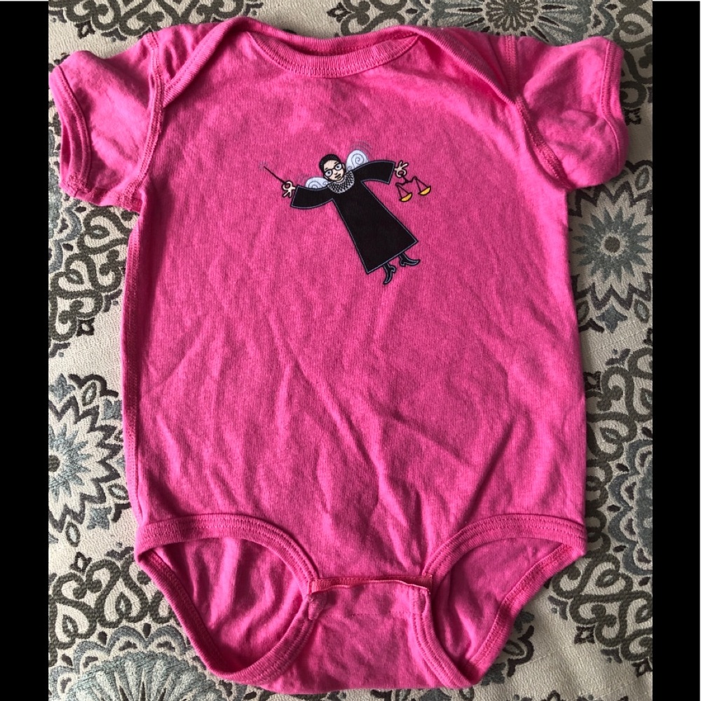 Girl’s onesie featuring: Ruth Bader Ginsburg